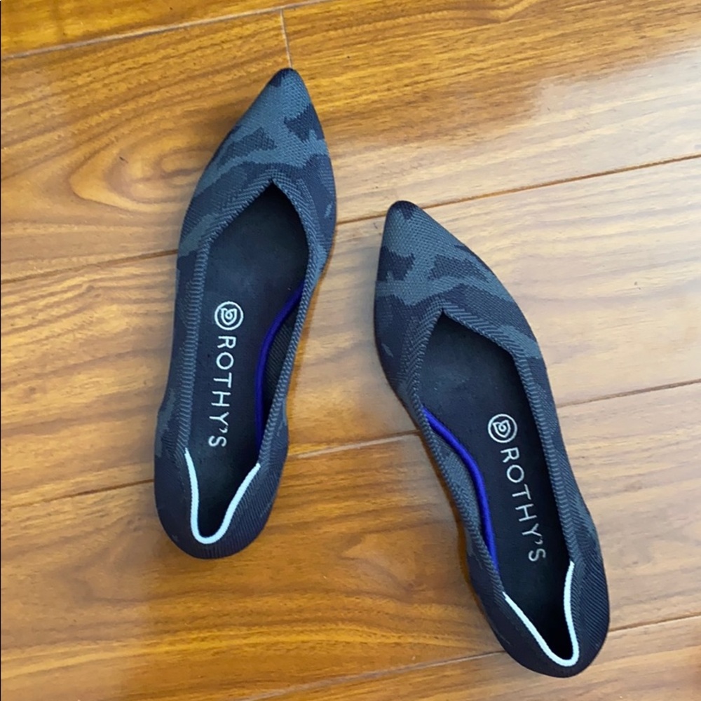 Rothy’s The Point Gray Camo Flats